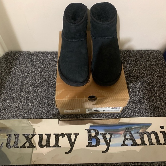 UGG Black Suede Mini Boots - Picture 2 of 4